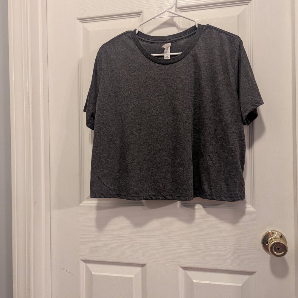 Belle + Canvas grey crop tee - xl - Picture 4 of 5